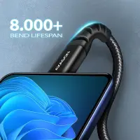 Axagon BUCM-CM20AB USB-kaabel USB 2.0 2 m USB C 0,48 Gbit/s 60 W Must