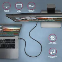 Axagon BUCM32-CM05AB USB-kaabel USB 3.2 Gen 2x2 0,5 m USB C 20 Gbit/s 100 W Must – pilt 4
