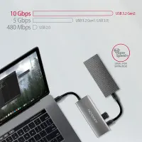 Axagon HMC-5G2 sülearvuti dokk ja pordireplikaator Juhtmega ühendatud USB 3.2 Gen 2 (3.1 Gen 2) Type-C Hall