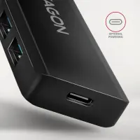 Axagon HUE-C1C jaotur USB 3.2 Gen 1 (3.1 Gen 1) Type-C 5000 Mbit/s Must – pilt 7
