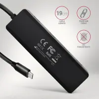 Axagon HUE-C1C jaotur USB 3.2 Gen 1 (3.1 Gen 1) Type-C 5000 Mbit/s Must – pilt 10