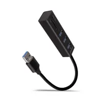 I/O HUB USB3.2 3P SD/MICROSD/0.2M HMA-CR3A AXAGON