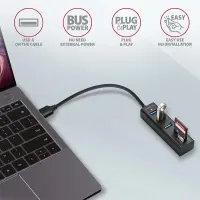 Axagon HMA-CR3A sülearvuti dokk ja pordireplikaator Juhtmega ühendatud USB 3.2 Gen 1 (3.1 Gen 1) Type-A Must – pilt 11