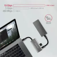 Axagon HMC-4G2 jaotur USB 3.2 Gen 2 (3.1 Gen 2) Type-C 10000 Mbit/s Hall