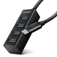 Axagon HUE-M1C jaotur USB 3.2 Gen 1 (3.1 Gen 1) Type-C 5000 Mbit/s Must – pilt 8