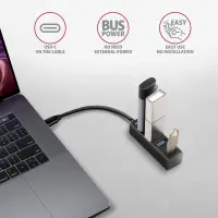 Axagon HUE-M1C jaotur USB 3.2 Gen 1 (3.1 Gen 1) Type-C 5000 Mbit/s Must – pilt 9