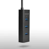 Axagon HUE-S2BL jaotur USB 3.2 Gen 1 (3.1 Gen 1) Type-A 5000 Mbit/s Must – pilt 2