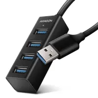 Axagon HUE-M1A jaotur USB 3.2 Gen 1 (3.1 Gen 1) Type-A 5000 Mbit/s Must – pilt 16
