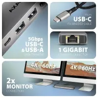 Axagon HMC-7HX2 sülearvuti dokk ja pordireplikaator Juhtmega ühendatud USB 3.2 Gen 1 (3.1 Gen 1) Type-C Hall – pilt 22
