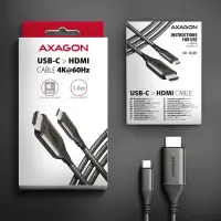 Axagon RVC-HI2MC videokaabliadapter 1,8 m USB tüüp-C HDMI Must – pilt 4
