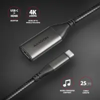 Axagon RVC-HI2M videokaabliadapter 0,25 m USB tüüp-C HDMI Must – pilt 15