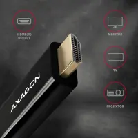 Axagon RVDM-HI14C2 Mini-DisplayPort zu HDMI Adapterkabel 4K/30 Hz 180 cm lang - Kabel - Digital/Display/Video 1,8 m Mini DisplayPort Must – pilt 10