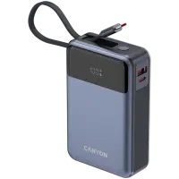 CANYON power bank OnPower 600 built-in cable 20000 mAh PD65W Dark Grey