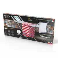 Adler | Foldable electric clothes drying rack | AD 7821 | 220 W | Silver/White – pilt 9