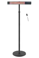TunaBone Electric Standing Patio Heater, Single carbon golden tube | TB2580ST-01 | Patio heater | 2500 W | Black