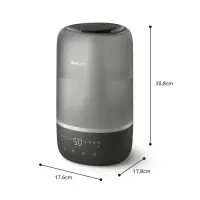 Philips | Humidifier | HU1510/03 Series 1000 | 19.6 W | Water tank capacity 3 L | Suitable for rooms up to 41 m² | Ultrasonic | Humidification capacity 275 ml/hr | Grey/Silver – pilt 9