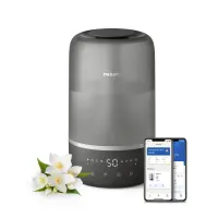 Philips | Humidifier | HU1510/03 Series 1000 | 19.6 W | Water tank capacity 3 L | Suitable for rooms up to 41 m² | Ultrasonic | Humidification capacity 275 ml/hr | Grey/Silver – pilt 10