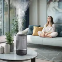 Philips | Humidifier | HU1510/03 Series 1000 | 19.6 W | Water tank capacity 3 L | Suitable for rooms up to 41 m² | Ultrasonic | Humidification capacity 275 ml/hr | Grey/Silver – pilt 16
