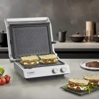 Caso Double Contact Grill | SteakChef | Contact grill | 2000 W | Stainless Steel