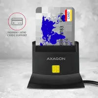 AXAGON Universal desktop USB contact Smart/ID and SD/microSD/SIM card reader | CRE-SM2 – pilt 15