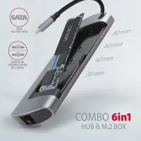 Axagon HMC-6M2 sülearvuti dokk ja pordireplikaator Juhtmega ühendatud USB 3.2 Gen 1 (3.1 Gen 1) Type-C Alumiinium – pilt 22