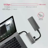 Axagon HMC-4G2 jaotur USB 3.2 Gen 2 (3.1 Gen 2) Type-C 10000 Mbit/s Hall – pilt 8