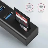 Axagon HMA-CR3A sülearvuti dokk ja pordireplikaator Juhtmega ühendatud USB 3.2 Gen 1 (3.1 Gen 1) Type-A Must – pilt 8