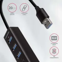 Axagon HMA-CR3A sülearvuti dokk ja pordireplikaator Juhtmega ühendatud USB 3.2 Gen 1 (3.1 Gen 1) Type-A Must – pilt 16
