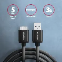 AXAGON | Data and charging cable, 1 m | BUMM3-AM10AB | USB Type A to USB Type Micro-B – pilt 11