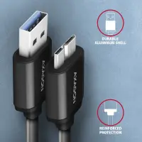 AXAGON | Data and charging cable, 1 m | BUMM3-AM10AB | USB Type A to USB Type Micro-B – pilt 12