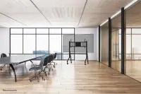 Neomounts Floor stand | FL50-575BL1 TV trolley | Adjustable Height | 65-110 " | Maximum weight (capacity) 125 kg | Black – pilt 21