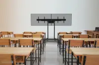 Neomounts Floor stand | ADM-875BL2 Dual screen adapter | Adjustable Height | 42-65 " | Maximum weight (capacity) 40 kg | Black – pilt 22