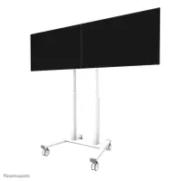 Neomounts Floor stand | ADM-875WH2 Dual screen adapter | Adjustable Height | 42-65 " | Maximum weight (capacity) 40 kg | White