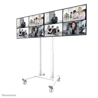 Neomounts Floor stand | ADM-875WH2 Dual screen adapter | Adjustable Height | 42-65 " | Maximum weight (capacity) 40 kg | White