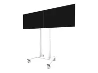 Neomounts Floor stand | ADM-875WH2 Dual screen adapter | Adjustable Height | 42-65 " | Maximum weight (capacity) 40 kg | White – pilt 22