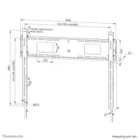 Neomounts Wall mount | WL30-750BL18 Heavy duty wall mount | Adjustable Height | 43-98 " | Maximum weight (capacity) 125 kg | Black – pilt 19