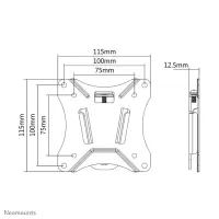 Neomounts Wall mount | NM-W25BLACK Monitor/TV mount wall | 10-30 " | Maximum weight (capacity) 25 kg | Black – pilt 11