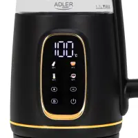 Adler Kettle with LED Display | AD 1305 | Electric | 2200 W | 1.7 L | Plastic | 360° rotational base | Black/Gold – pilt 5