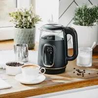 Adler Kettle with LED Display | AD 1305 | Electric | 2200 W | 1.7 L | Plastic | 360° rotational base | Black/Gold – pilt 8