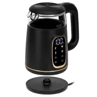 Adler Kettle with LED Display | AD 1305 | Electric | 2200 W | 1.7 L | Plastic | 360° rotational base | Black/Gold – pilt 9