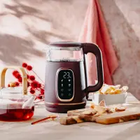 Adler Kettle with LED Display | AD 1305 | Electric | 2200 W | 1.7 L | Plastic | 360° rotational base | Burgundy – pilt 4