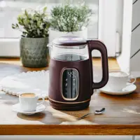 Adler Kettle with LED Display | AD 1305 | Electric | 2200 W | 1.7 L | Plastic | 360° rotational base | Burgundy – pilt 7