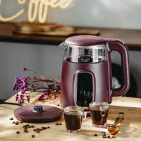 Adler Kettle with LED Display | AD 1305 | Electric | 2200 W | 1.7 L | Plastic | 360° rotational base | Burgundy – pilt 8