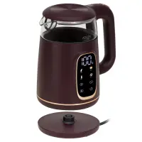 Adler Kettle with LED Display | AD 1305 | Electric | 2200 W | 1.7 L | Plastic | 360° rotational base | Burgundy – pilt 9
