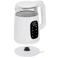Adler Kettle with LED Display | AD 1305 | Electric | 2200 W | 1.7 L | Plastic | 360° rotational base | White/Silver – pilt 8