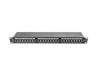 Lanberg | Patch Panel 24 Port 1U 19" CAT.5E FT with Cable Organizer Shielded | PPS5-1024-B | Black – pilt 6