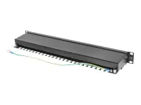 Lanberg | Patch Panel 24 Port 1U 19" CAT.5E FT with Cable Organizer Shielded | PPS5-1024-B | Black – pilt 8