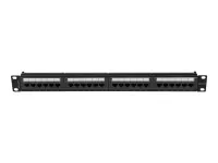 Lanberg | Patch Panel 24 port 1U 19" CAT.6A UTP | PPUA-1024-B | Black