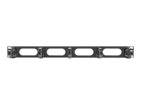 Lanberg 19" cable management panel 5 rings - type B 1U | AK-1205-B | Black