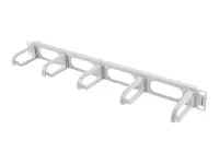 Lanberg 19" cable management panel 5 rings - type B 1U | AK-1205-S | Grey